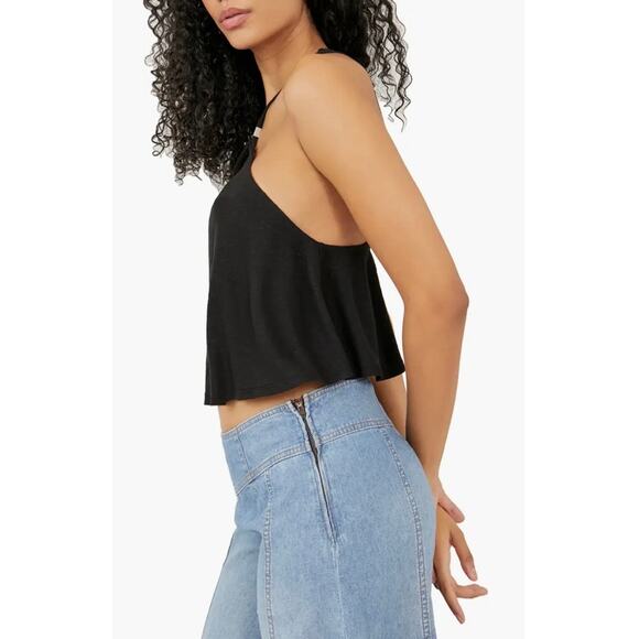 NWT FREE PEOPLE LONG WEKEEND KNIT HALTER TOP WOMEN'S SIZE L - Picture 3 of 5
